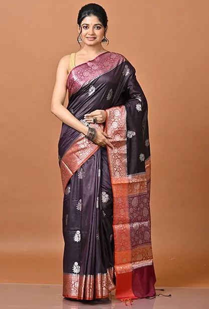 Pure tusser silk sarees
