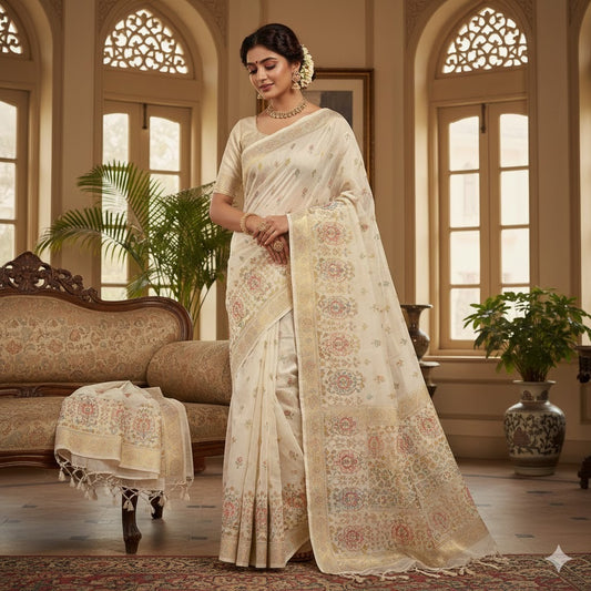 Purelinen jamdhanisarees