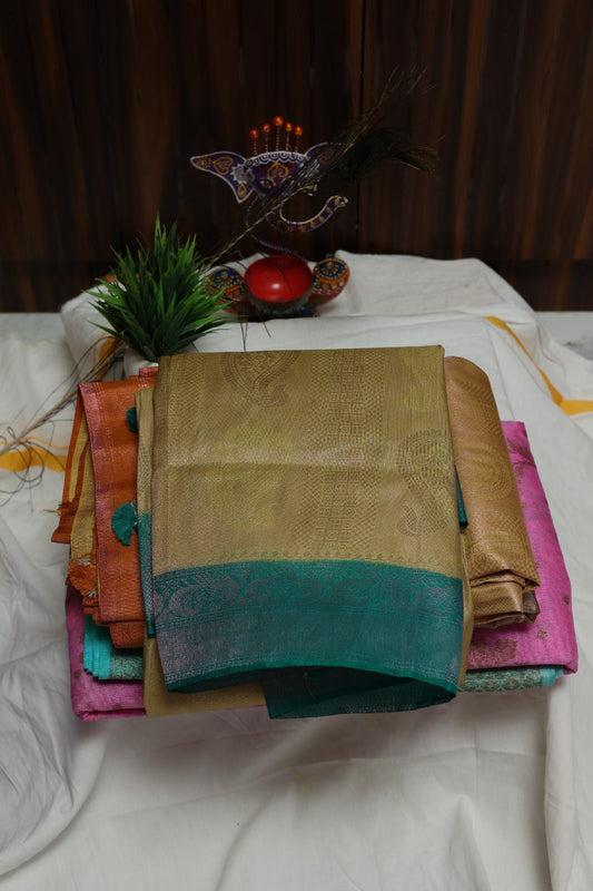 Cream with Orange Softy Silk