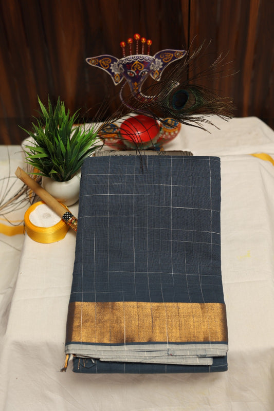 Grey Premium soft cotton saree