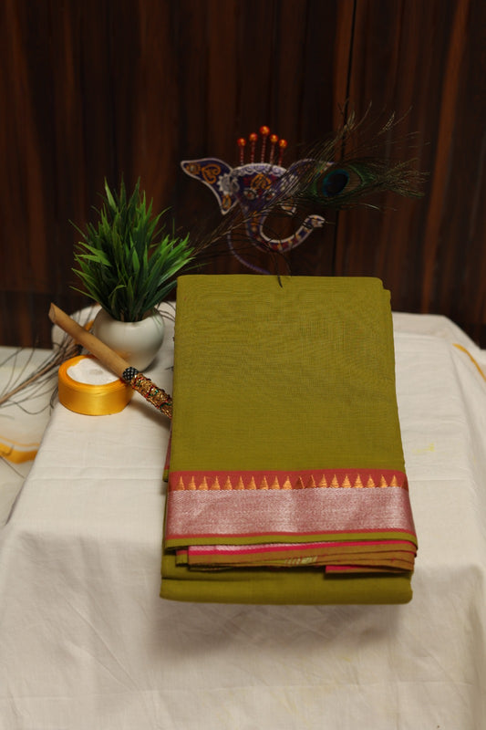 Light Green Premium soft cotton saree